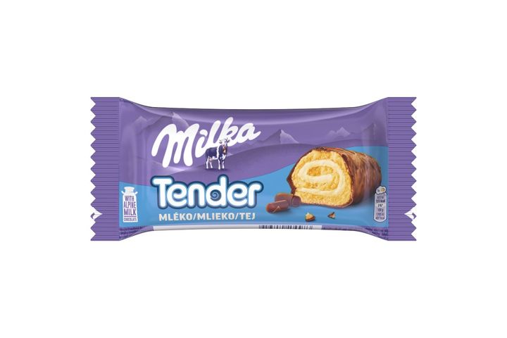 Milka Tender piskótatekercs tejes krémtöltelékkel tejcsokoládéval mártva 37 g