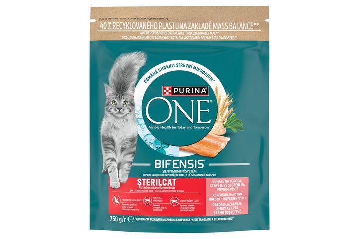Purina ONE Sterilcat Granule pro kočky s lososem a pšenicí | 750 g