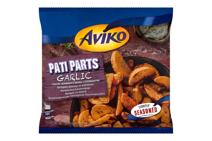 Aviko gyorsfagyasztott burgonyagerezdek fokhagymás fűszerköpenyben 600 g