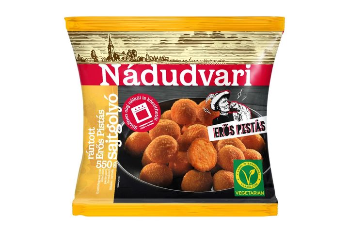 Nádudvari Erős Pistás gyorsfagyasztott rántott sajtgolyó 550 g