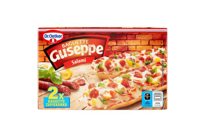 Dr. Oetker Guseppe Quick-Frozen Baguette with Salami, Edam Cheese and Vegetables 2 x 125 g (250 g)