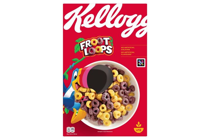 Kellogg's Unicorn Froot Loops gyümölcs ízesítésű gabonakarikák 375 g