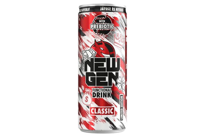 HELL New Gen Classic tuttifruttiízű, koffeintartalmú, szénsavas, alkoholmentes ital 250 ml