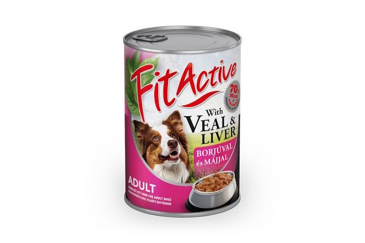 FitActive DOG konzerv borjú-máj 1250 g