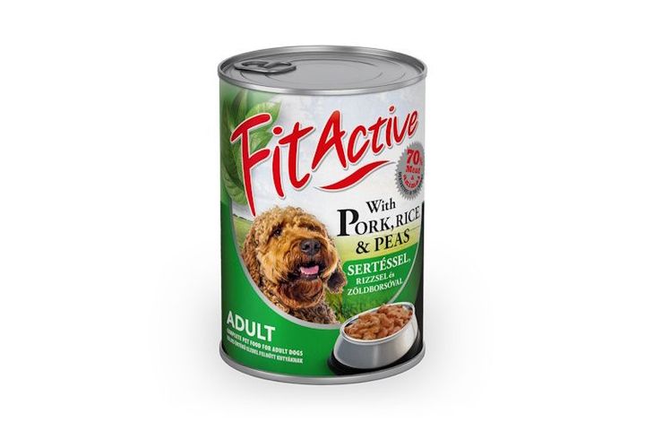 FitActive DOG konzerv sertés-rizs-borsó 1250 g