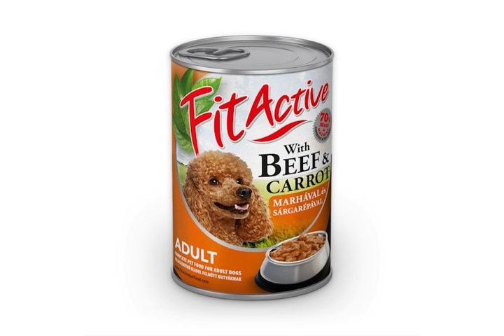 FitActive DOG Canned Food, Beef, Rice & Carrots 415 g