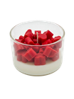 Handmade Soy Wax Candle in Glass - Red Hearts