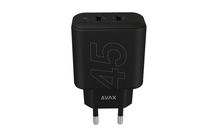 AVAX CH602B SPEEDY+ 45W GaN gyors töltő adapter 2x USB-C (PD3.0), fekete