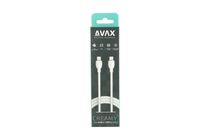 AVAX CB623 CREAMY+ Type C-Type C 60W, 1.5m gyorstöltő kábel, fehér-ezüst