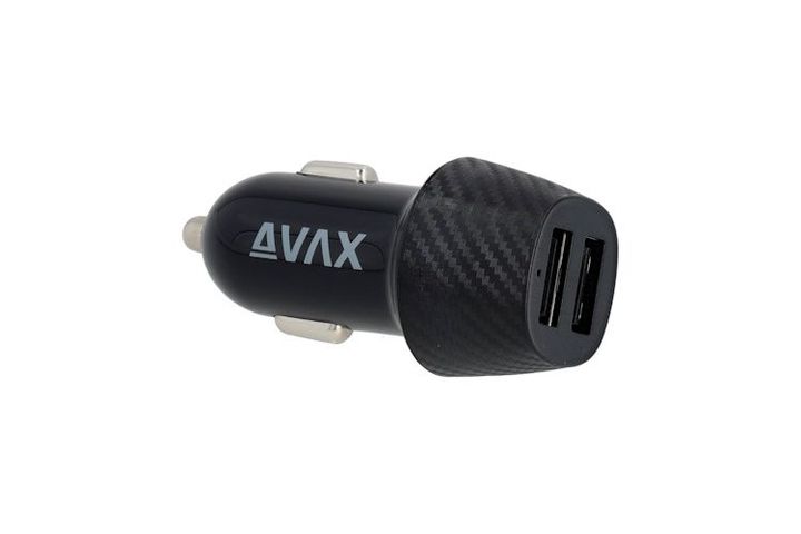 AVAX CC301B CARLY 12W Car charger 2xUSB A,black
