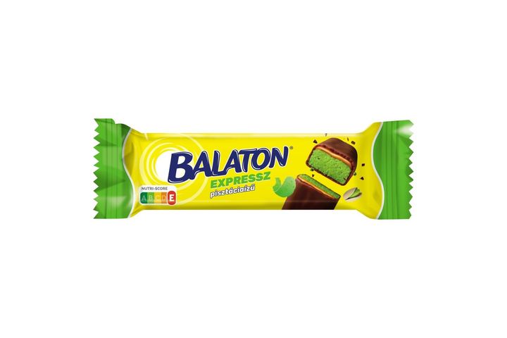 Balaton Expressz Pistachio-Flavoured Bar with Caramel, Coated in Cocoa Coating 35 g