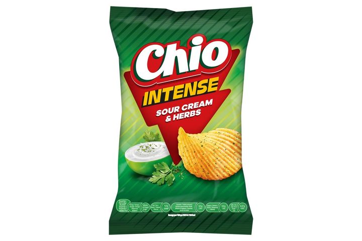 Chio Intense tejfölös-zöldfűszeres ízű burgonyachips 55 g