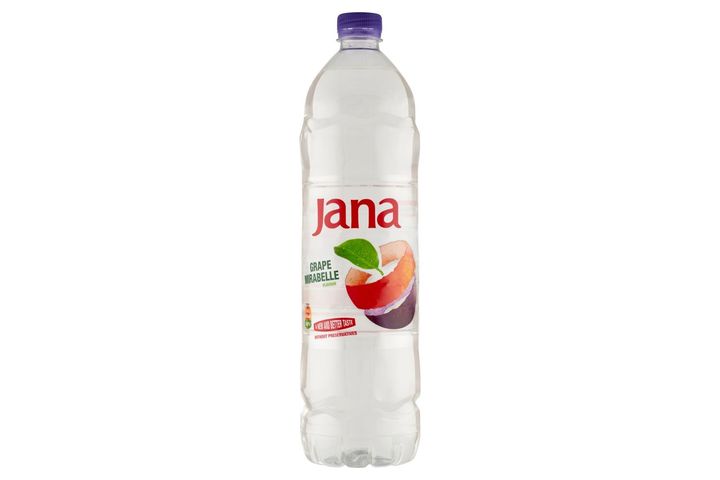 Jana szőlő és mirabella ízű, energiaszegény, szénsavmentes üdítőital 1,5 l