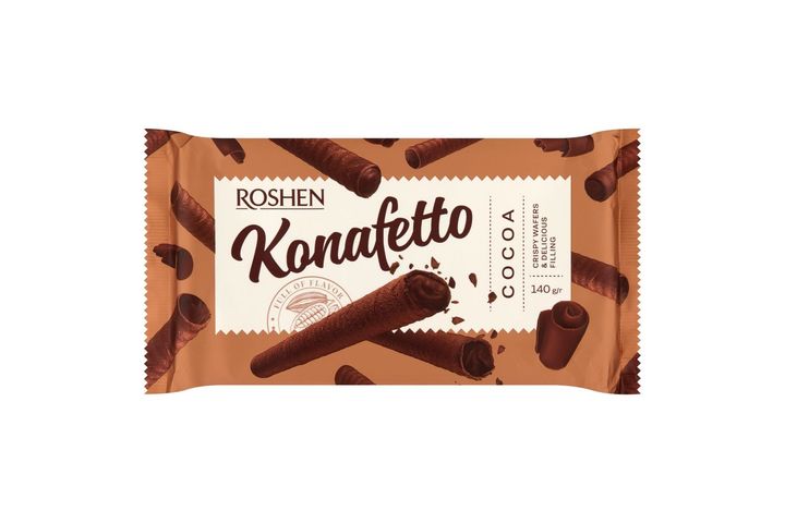 Roshen Konafetto Wafer Stick Filled with Cocoa Cream 140 g