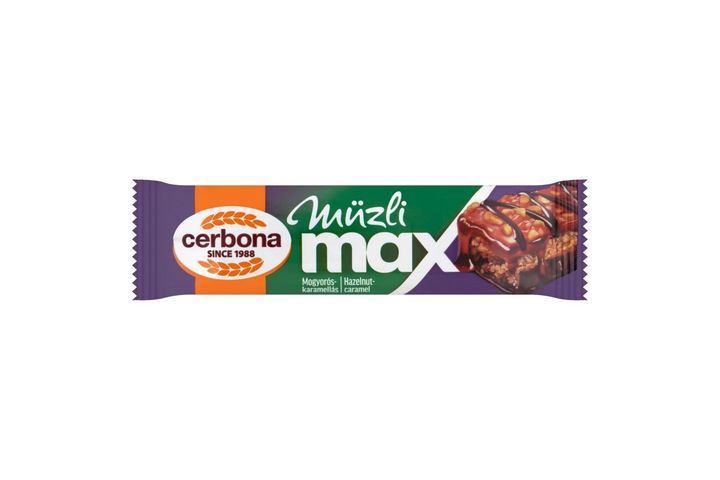 Cerbona Müzli Max mogyorós-karamellás müzliszelet 30 g