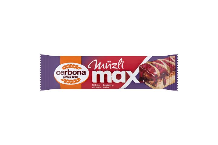 Cerbona Müzli Max málnás-citromos müzliszelet 30 g