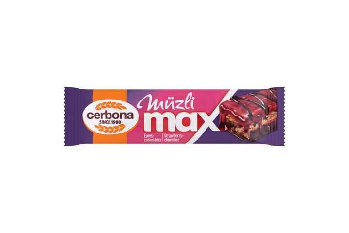 Cerbona Müzli Max epres-csokoládés müzliszelet 30 g