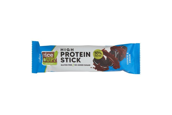RiceUp! Cookies and Cream Flavored Protein Bar with No Added Sugar 40 g