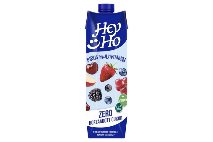 Hey-Ho Piros Multivitamin vegyes gyümölcsital édesítőszerrekkel és 5 vitaminnal 1 l