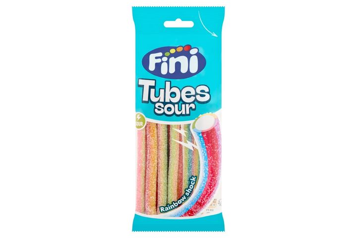 Fini Tubes Sour Rainbow gyümölcs ízű cukorka 80 g