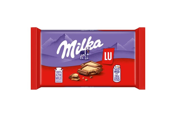 Milka LU Milk Chocolate with Crunchy Biscuits made with Alpine milk 35 g