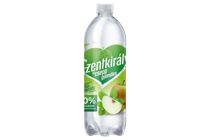 Szentkirályi Egy csepp gyümölcs alma- és menta ízű szén-dioxiddal enyhén dúsított ital 700 ml