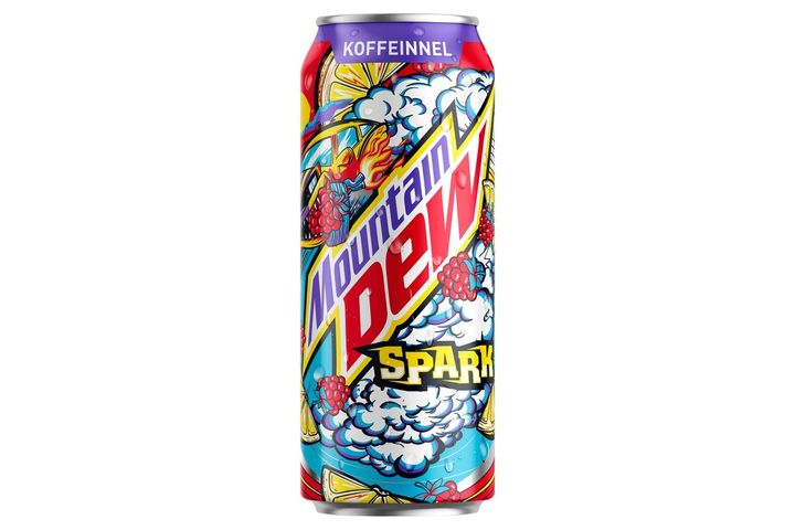 Mountain Dew Spark koffeintartalmú citrom és málna aromákkal ízesített szénsavas üdítőital 500 ml