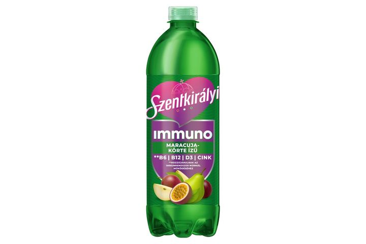 Szentkirályi Immuno maracuja-körte ízű szén-dioxiddal enyhén dúsított üdítőital 700 ml