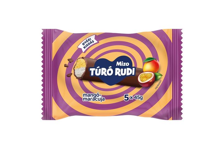 Mizo Túró Rudi mangós-maracujás túródesszert kakaós bevonattal 5 x 45 g (225 g)