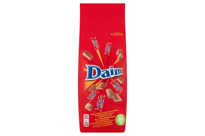Daim tejcsokoládéval bevont, ropogós mandulás karamell 200 g