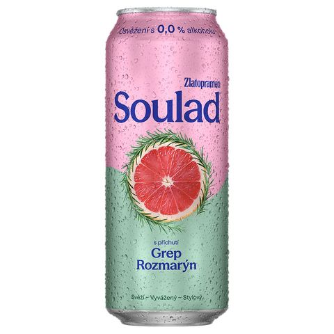Zlatopramen Soulad grep a rozmarýn nealkoholické pivo plech | 500 ml