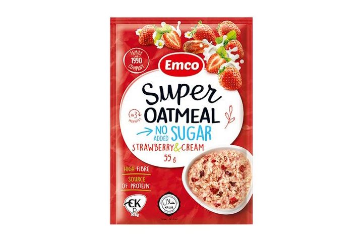 Emco Super Oatmeal Strawberry & Cream 55g