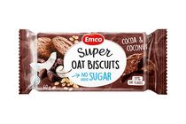 Emco Super Oat Biscuits No Added Sugar Cocoa and Coconut 60g