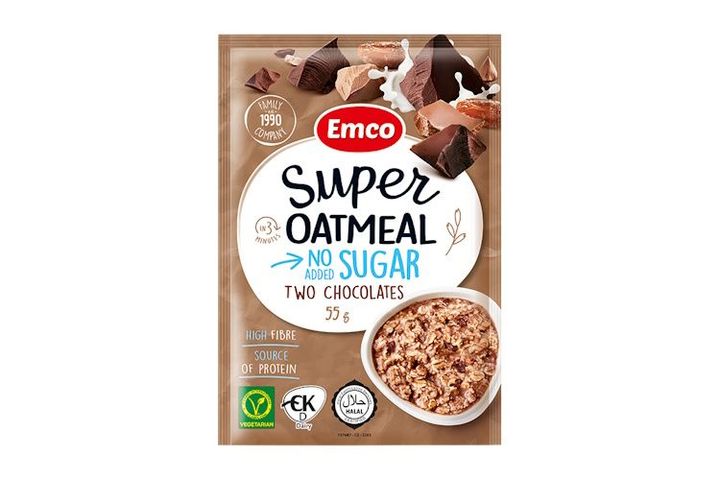 Emco Super Oatmeal Two Chocolates - no added sugar 55g