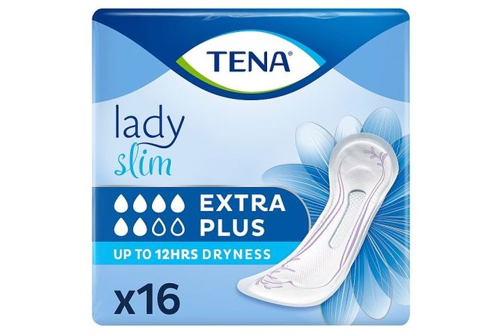 Tena Lady Slim Extra Plus Soft Incontinence Pads for Medium Bladder Weakness 16 pcs