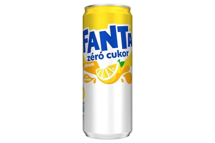 Fanta Zero Sugar Energy-Free Lemon-Flavoured Carbonated Soft Drink with Sweeteners 0,33 l