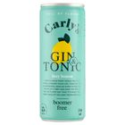 Carly's Gin & Tonic alkoholtartalmú szénsavas ital citrom ízesítéssel 4,9% 250 ml