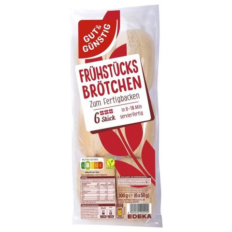 G&G Natural Baguettes for baking | 6 x 50 g