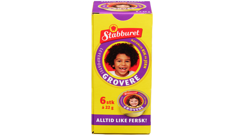 Stabburet Leverpostei Grovere | 6x22g