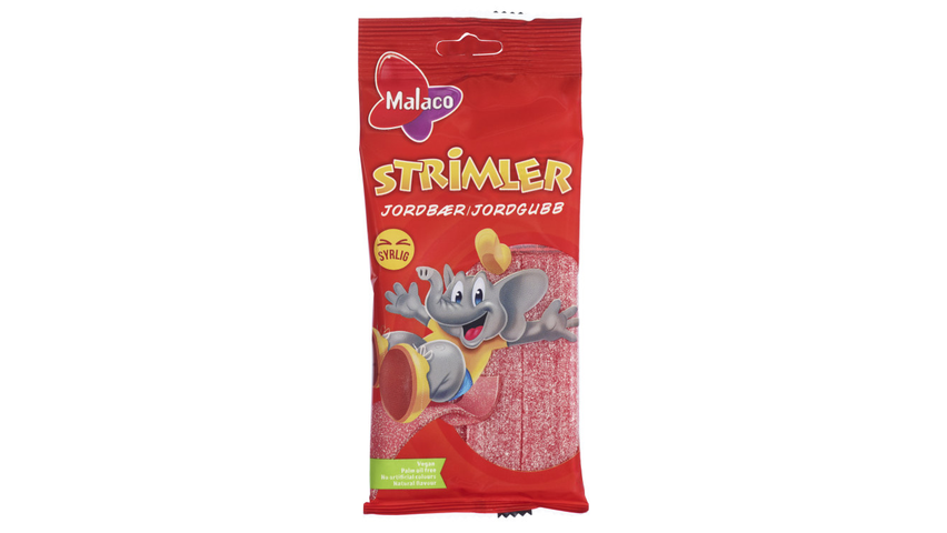 Malaco Strimler Jordbær | 80g