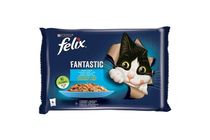 Purina Felix Fantastic Wet Cat Food with Salmon/Flounder in Jelly 4 x 85 g (340 g)