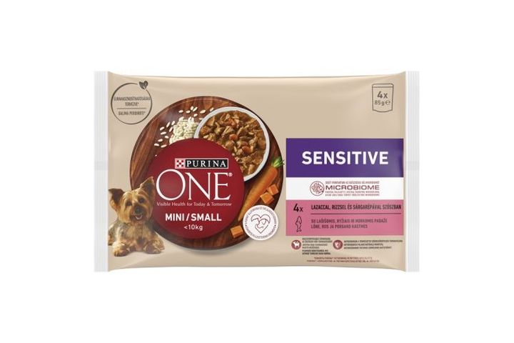 Purina One Mini Complete Pet Food for Mini and Small Adult Dogs 4 x 85 g (340 g)