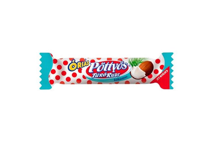 Pöttyös Óriás Túró Rudi Milk Chocolate Coated Dessert with Coconut 51 g