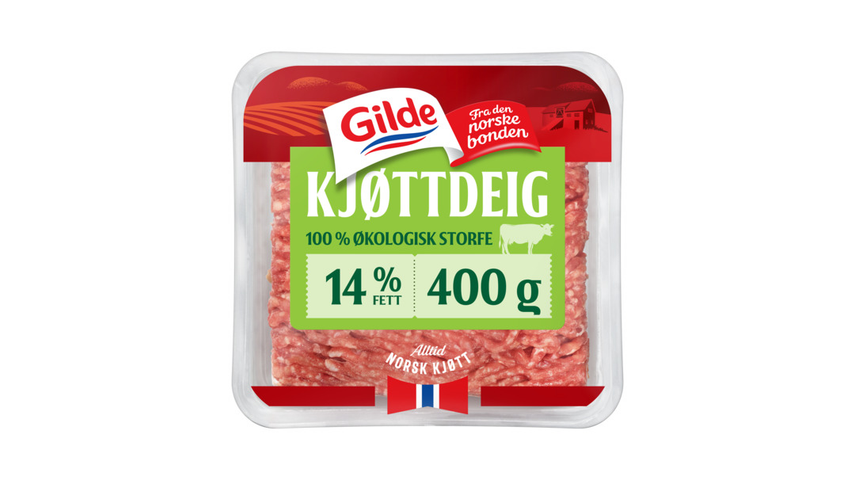 Gilde Kjøttdeig Storfe Økologisk u/Salt & Vann 14% | 400g