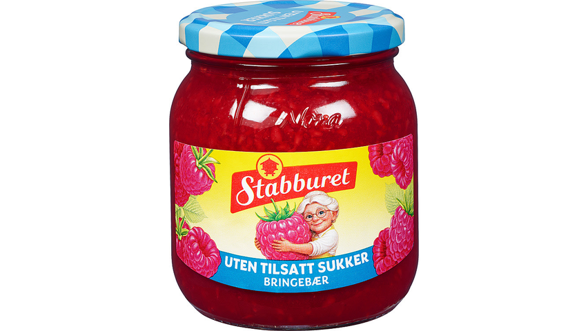 Stabburet Bringebærsyltetøy u/Sukker | 380g