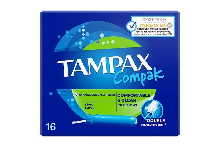 Tampax Compak Super tampons with applicator, 16 pcs