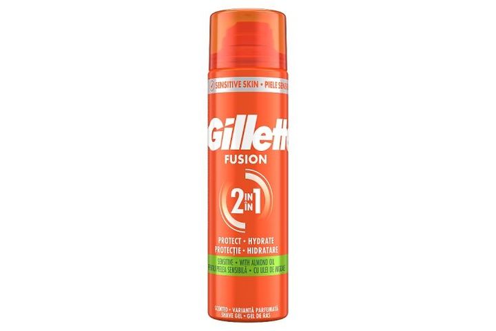 Gillette Fusion shaving gel for sensitive skin with almond oil, 200 ml