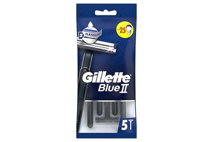 Gillette BlueII disposable razor for men, 5 pcs