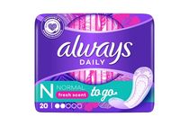 Always Dailies Normal To Go Fresh Panty Liners 20 pads
