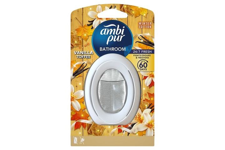 Ambi Pur Bathroom, Continuous Air Freshener, Vanilla Toffee 1 piece